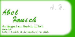 abel hanich business card